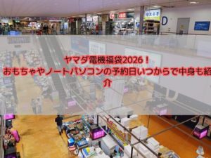 ヤマダ電機福袋2026！おもちゃやノートパソコンの予約日いつからで中身も紹介