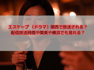 エスケープ （ドラマ）関西で放送される？配信放送時間や関東や横浜でも見れる？